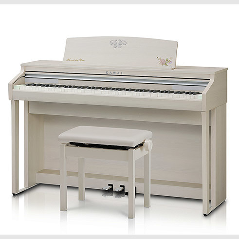 白いピアノ・カワイ電子ピアノCA48LO花柄